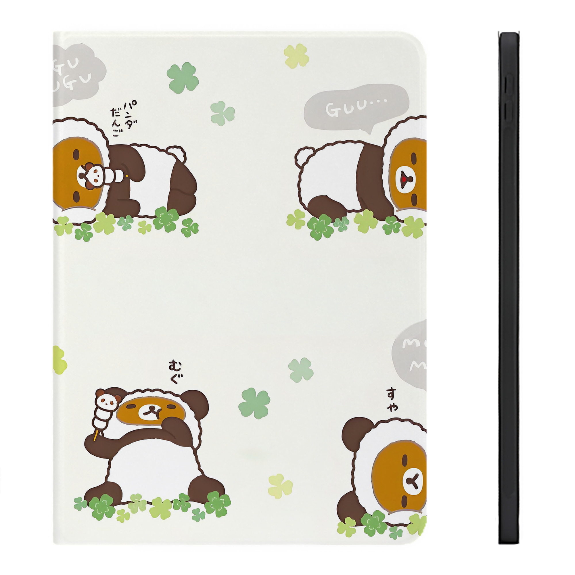 （画像用） リラックマ リラックマ キイロイトリ Rilakkuma Korilakkuma Kiiroitori IPadケース ペンホルダー付き ブックスタイルデザイン